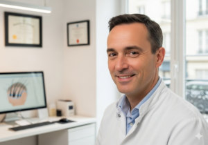 Portrait d'un médecin expert en greffe de cheveux en France
