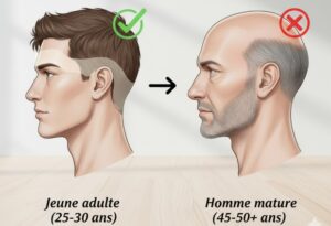Âge idéal pour une greffe capillaire