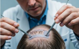 Examen médical pour garantir le meilleur résultat greffe de cheveux.